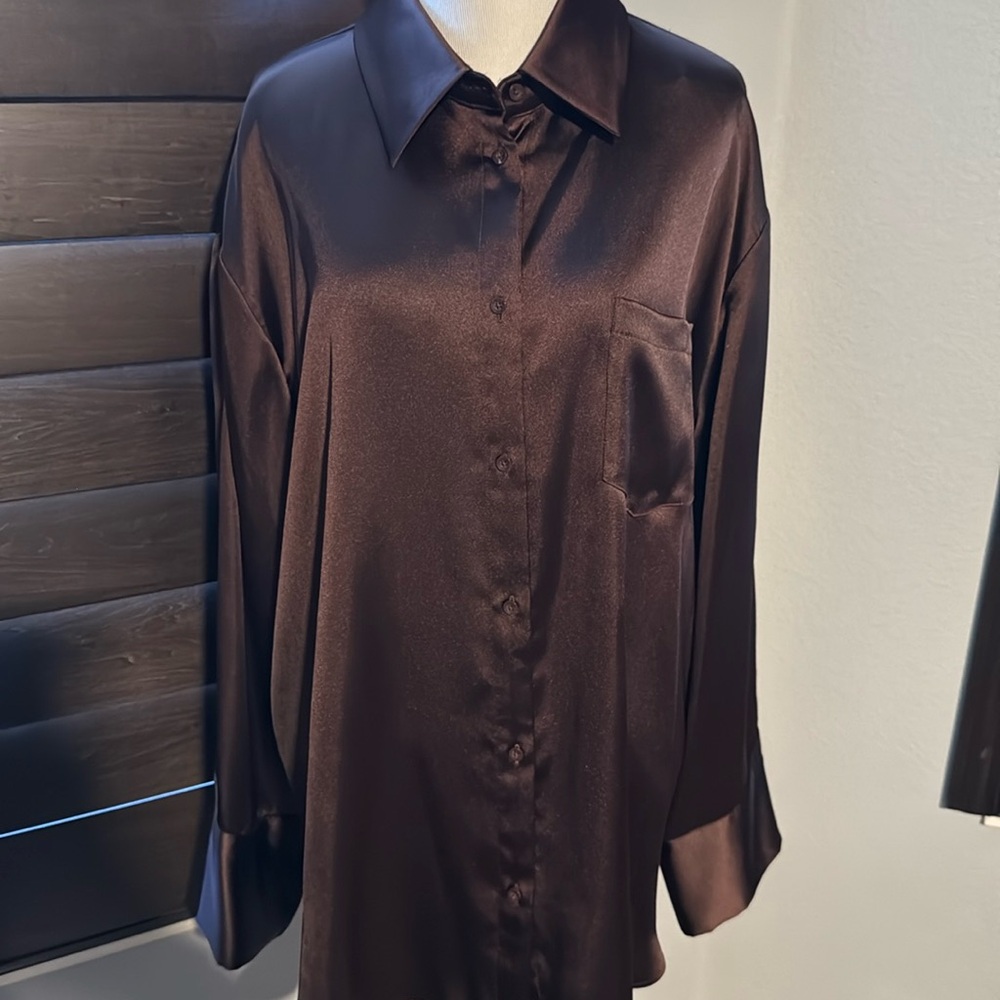 Alice and Olivia long sleeve button down